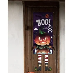 Halloween Decorations Halloween Flags Pumpkin Skeleton Gnome Witch Decoration Flags Ghost Shape Glowing Flag Hanging Flags Halloween Outdoor Indoor Decor Decorative Flags Party Supplies