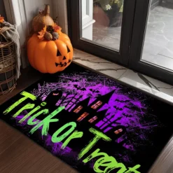 Halloween Decorations Hunted House Doormat Kitchen Mat Floor Mat Non-Slip Area Rug Oil Proof Rug Indoor Outdoor Mat Bedroom Decor Bathroom Mat Entrance Rug