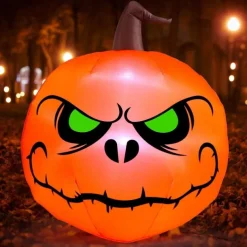 Halloween Decorations Inflatables Witch Pumpkin Light Outdoor large Scary Witch Blow Up Outdoor Halloween Decorations for Yard Garden Lawn Party