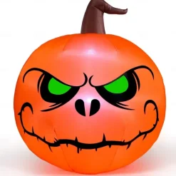 Halloween Decorations Inflatables Witch Pumpkin Light Outdoor large Scary Witch Blow Up Outdoor Halloween Decorations for Yard Garden Lawn Party