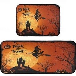 Halloween Decorations Kitchen Rug Area Rug Mat Non-Slip Oil Proof Floor Mat Livingroom Rug Indoor Outdoor Mat Bedroom Decor Bathroom Mat Entrance Rug Door Mat