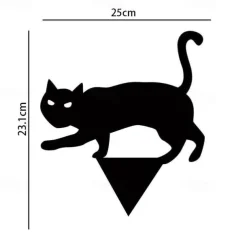 Halloween Decorations Outdoor 3ct Black Cat Decor Yard Signs with Stakes Acrylic Scary Silhouette Waterproof Lawn Decorations for Kids Family Home Party