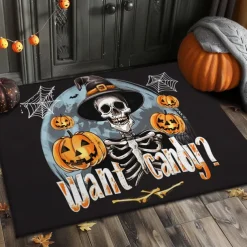 Halloween Decorations Pumpkin Scarecrow Doormat Kitchen Mat Floor Mat Non-Slip Area Rug Oil Proof Rug Indoor Outdoor Mat Bedroom Decor Bathroom Mat Entrance Rug