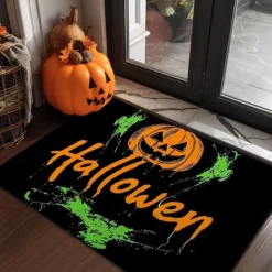 Halloween Decorations Pumpkin Doormat Kitchen Mat Floor Mat Non-Slip Area Rug Oil Proof Rug Indoor Outdoor Mat Bedroom Decor Bathroom Mat Entrance Rug