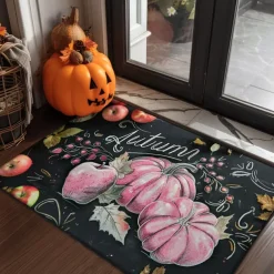 Halloween Decorations Scary Pumpkins Doormat Kitchen Mat Floor Mat Non-Slip Area Rug Oil Proof Rug Indoor Outdoor Mat Bedroom Decor Bathroom Mat Entrance Rug