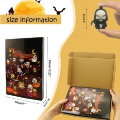 Halloween Doll Advent Calendar 2025 Contains 24 Gifts, Halloween Horror Figures Countdown Calendar with Surprise Toys, The Nightmare Halloween Collectible Figures Gifts for Kids