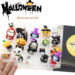 Halloween Doll Advent Calendar 2025 Contains 24 Gifts, Halloween Horror Figures Countdown Calendar with Surprise Toys, The Nightmare Halloween Collectible Figures Gifts for Kids