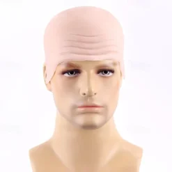 Halloween Fake Scalp Simulation Scalp Wig Role Play Monk Bald Cosplay Masquerade Props