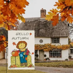 Halloween Fall Garden Flag, Double-Sided Seasonal Yard Decoration, Durable Weather-Resistant Outdoor Banner for Lawn, Patio, and Garden Décor