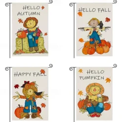 Halloween Fall Garden Flag, Double-Sided Seasonal Yard Decoration, Durable Weather-Resistant Outdoor Banner for Lawn, Patio, and Garden Décor