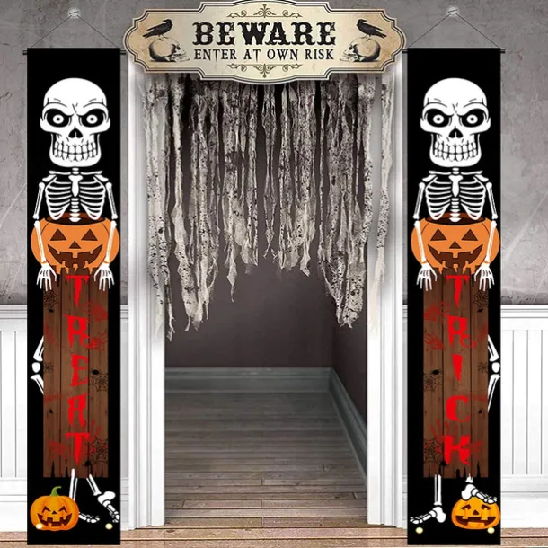 Halloween Fan Flag Bunting Outdoor Flag for Outdoor Halloween Yard Fence Hanging Spooky Pumpkin Banner Flag Table Decor Fall Room Decor Aesthetic Halloween Birthday Party Decor