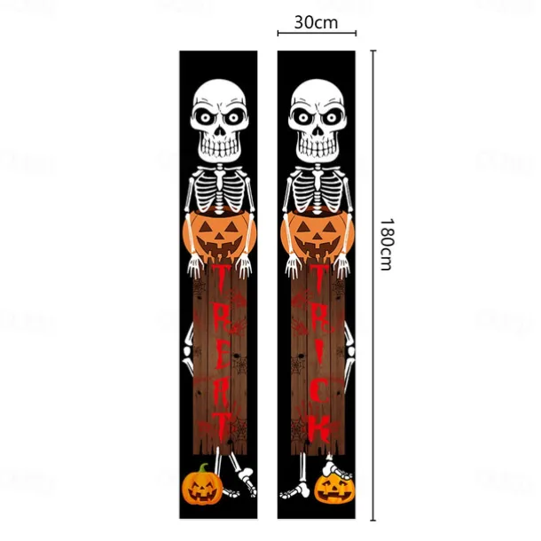 Halloween Fan Flag Bunting Outdoor Flag for Outdoor Halloween Yard Fence Hanging Spooky Pumpkin Banner Flag Table Decor Fall Room Decor Aesthetic Halloween Birthday Party Decor