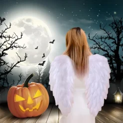 Halloween Feather Angel Wings Costume – Cosplay Costume for Women, Girls – Perfect for Halloween Cosplay, Christmas Ornaments, Holiday Parties, Catwalk Shows 60cm/23.6inch
