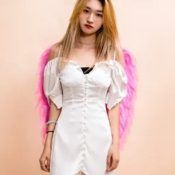 Halloween Feather Angel Wings Costume – Cosplay Costume for Women, Girls – Perfect for Halloween Cosplay, Christmas Ornaments, Holiday Parties, Catwalk Shows 60cm/23.6inch