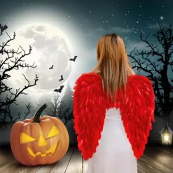 Halloween Feather Angel Wings Costume – Cosplay Costume for Women, Girls – Perfect for Halloween Cosplay, Christmas Ornaments, Holiday Parties, Catwalk Shows 60cm/23.6inch