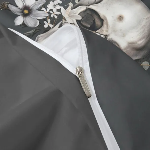 Halloween Floral Skull Duvet Cover Set - Includes Duvet Cover and Pillowcases - Spooky and Festive Design - Soft and Comfortable Fabric - Perfect for Halloween Home Decor