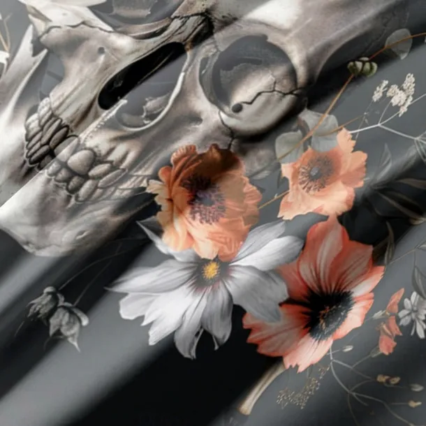 Halloween Floral Skull Duvet Cover Set - Includes Duvet Cover and Pillowcases - Spooky and Festive Design - Soft and Comfortable Fabric - Perfect for Halloween Home Decor