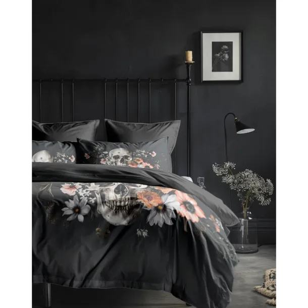 Halloween Floral Skull Duvet Cover Set - Includes Duvet Cover and Pillowcases - Spooky and Festive Design - Soft and Comfortable Fabric - Perfect for Halloween Home Decor
