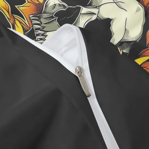 Halloween Floral Skull Duvet Cover Set - Includes Duvet Cover and Pillowcases - Spooky and Festive Design - Soft and Comfortable Fabric - Perfect for Halloween Home Decor