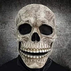 Halloween Full Head Skull Mask,Helmet with Movable Jaw,Scary Realistic Halloween Mask For Adults Costumes,Call of Duty Mask Toy,Halloween Skeleton Decoration
