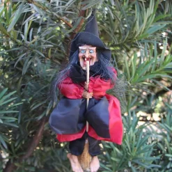 Halloween Ghost Festival Witch Figurine Hanging Doll DIY Decor Pendant Party Haunted House Props Ornament Garden Bar Decor