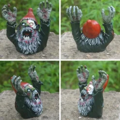 Halloween Ghost Festival Zombie Gnome Bust Statue Resin Handicraft Ornaments Garden Courtyard Decoration