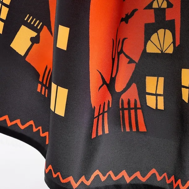 Halloween Girls' 3D Castle Dress Sleeveless Summer Spring Performance Party Birthday Beautiful Halloween Custome Kids 4-12 Years Party Dress Swing Dress A Line Dress Midi Polyester Regular Fit