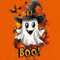 Halloween Girls' 3D Graphic Ghost Dress Long Sleeve Summer Spring Daily Holiday Vacation Princess Beautiful Sweet Kids 4-12 Years Casual Dress A Line Dress Knee-length Polyester Regular Fit