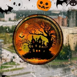 Halloween Glass Stickers Decoration Window Stickers Festive Atmosphere Party Decoration Wall Stickers