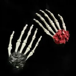 Halloween Hands Bone Hair Clips Skeleton Claws Hair Clip Hairpin Horror Hair Clip Black White Skull Claw Hair Clip Exaggerated Carnival Party Claw Barrettes Women Girls Hair Accessories