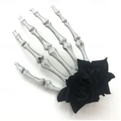 Halloween Hands Bone Hair Clips Skeleton Claws Hair Clip Hairpin Horror Hair Clip Black White Skull Claw Hair Clip Exaggerated Carnival Party Claw Barrettes Women Girls Hair Accessories