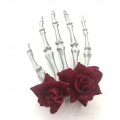 Halloween Hands Bone Hair Clips Skeleton Claws Hair Clip Hairpin Horror Hair Clip Black White Skull Claw Hair Clip Exaggerated Carnival Party Claw Barrettes Women Girls Hair Accessories