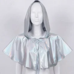 Halloween Hooded Cape Visor Cap Pride Glamorous Metallic Adults' Unisex Halloween Carnival Clubwear Pride Parade Pride Month Easy Halloween Costumes Dress Up