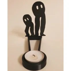 Halloween Horror Candle Holder Metal Decoration Funny Shadow Stand, Halloween Funny Candle Holder Desktop Decoration ( Without Candles )