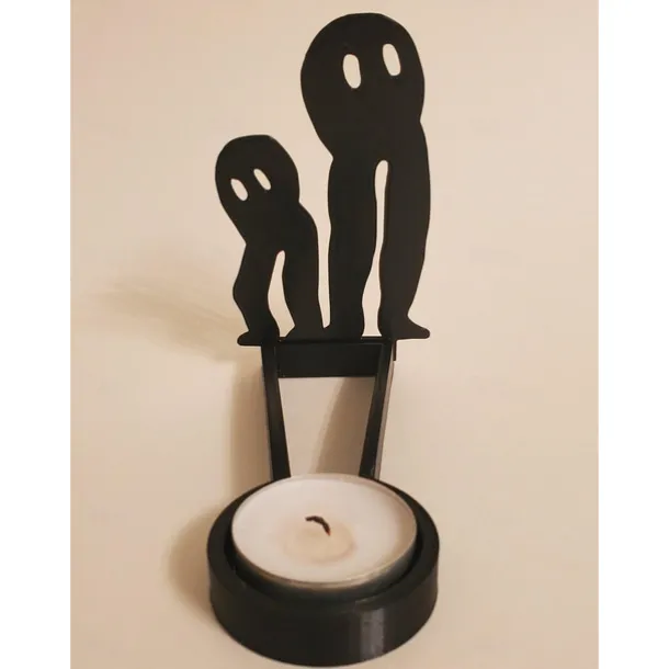 Halloween Horror Candle Holder Metal Decoration Funny Shadow Stand, Halloween Funny Candle Holder Desktop Decoration ( Without Candles )