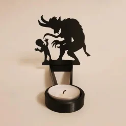 Halloween Horror Candle Holder Metal Decoration Funny Shadow Stand, Halloween Funny Candle Holder Desktop Decoration ( Without Candles )
