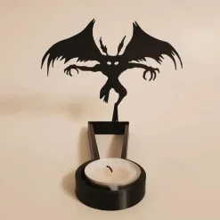 Halloween Horror Candle Holder Metal Decoration Funny Shadow Stand, Halloween Funny Candle Holder Desktop Decoration ( Without Candles )