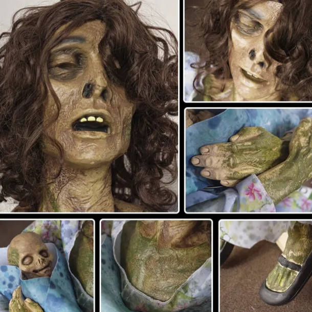 Halloween Horror Decorations Haunted House Escape Room Large Electric Sensory Mechanical Ornaments Baby Rocking Chair