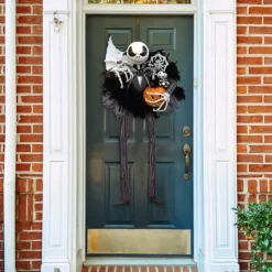 Halloween Horror Pumpkin garland door hanging holiday party Horror skull decoration props
