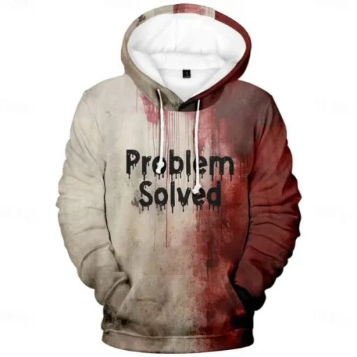 Halloween I'm Fine Hoodie Pullover Anime 3D Front Pocket Graphic For Couple's Men's Women's Adults' Halloween Carnival Masquerade 3D Print Party Casual Daily