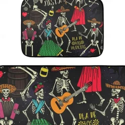 Halloween Kitchen Mats, 2PCS Kitchen Rugs, Cushioned Anti Fatigue Kitchen Mats for Floor, Non-Slip Standing Desk Mat, Waterproof Kitchen Rug Set for Kitchen, Floor, Office