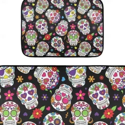 Halloween Kitchen Mats, 2PCS Kitchen Rugs, Cushioned Anti Fatigue Kitchen Mats for Floor, Non-Slip Standing Desk Mat, Waterproof Kitchen Rug Set for Kitchen, Floor, Office