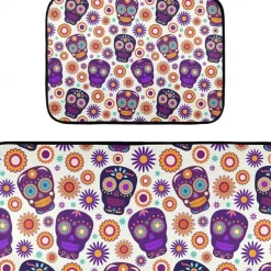 Halloween Kitchen Mats, 2PCS Kitchen Rugs, Cushioned Anti Fatigue Kitchen Mats for Floor, Non-Slip Standing Desk Mat, Waterproof Kitchen Rug Set for Kitchen, Floor, Office