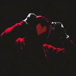 Halloween LED Mask Gesture Light Mask Change Face Induction Party Performance Atmosphere Props