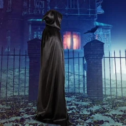 Halloween Loose Hooded Cape Adult Women Men Unisex Long Cloak Black Costume Dress Coats Gifts Children Adult for Halloween Party
