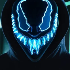 Halloween Mask LED Purge Light Up With Lighting Deadpool Mask Scary Costume for Carnival Cosplay Party Easy Halloween Costumes