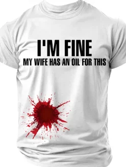 Halloween Men's Blood stains T Shirt Short Sleeve T shirt 3D Print Crew Neck Shirt Fashion Daily Gothic Street Casual Daily Black White Blue Summer Spring All Seasons Clothing Apparel S M L XL XXL