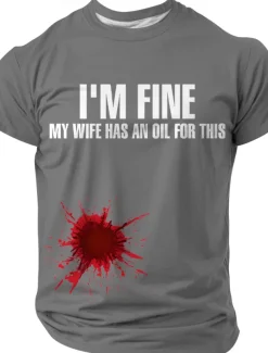 Halloween Men's Blood stains T Shirt Short Sleeve T shirt 3D Print Crew Neck Shirt Fashion Daily Gothic Street Casual Daily Black White Blue Summer Spring All Seasons Clothing Apparel S M L XL XXL