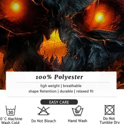 Halloween Men's Grimace Halloween Costumes Shirt Button Up Shirt Long Sleeve Casual Dark Party Evening Wear Fall Winter Spring & Summer Turndown Shirt Collar Button Up 3D Print Orange