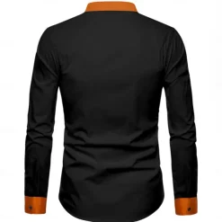 Halloween Men's Pumpkin Halloween Costumes Button Up Shirt Long Sleeve Casual Party Evening Wear Fall Winter Spring & Summer Turndown Shirt Collar Button Up 3D Print Orange